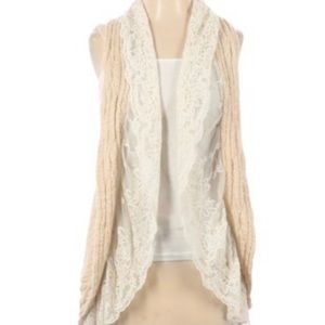 Anthropologie Knitted & Knotted open cardigan